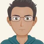 avatar de una persona de piel morena, gafas, ojos marrones y pelo corto marrón